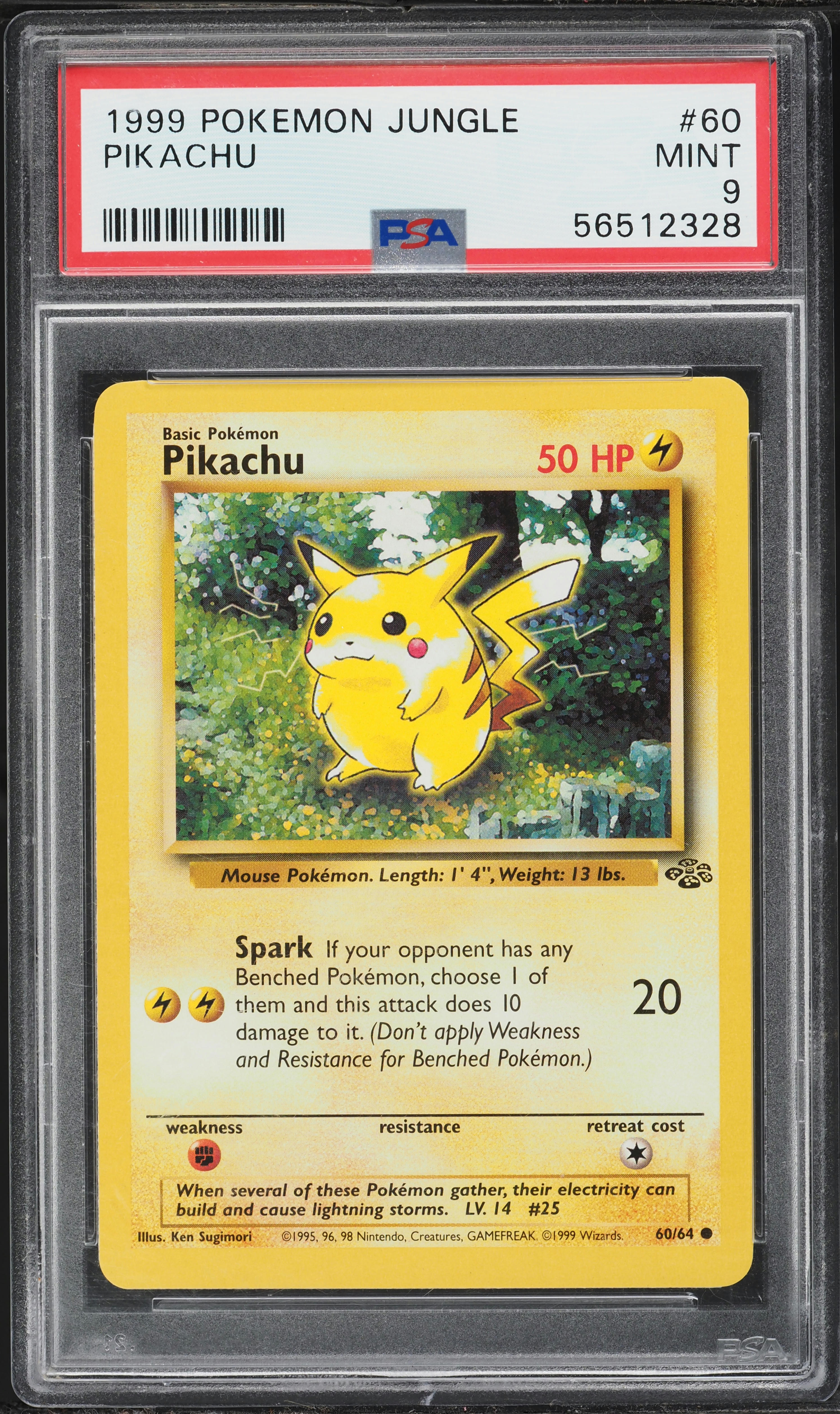 1999 Pokemon Jungle Pikachu #60 PSA 9 MINT