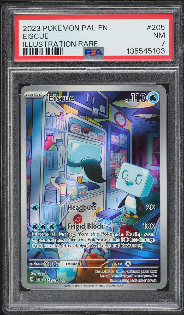 2023 Pokemon Scarlet & Violet Paldea Evolved IR Eiscue #205 PSA 7 NRMT