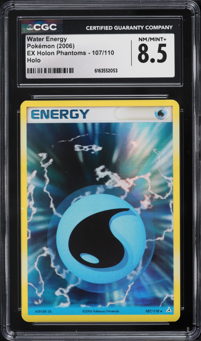 2006 Pokemon EX Holon Phantoms Holo Water Energy #107 CGC 8.5 NM-MT+