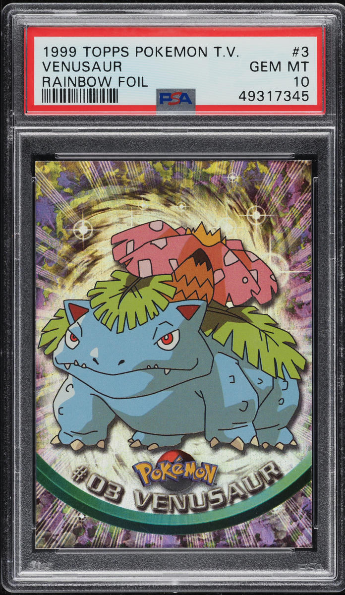 1999 Topps Pokemon Series 1 Rainbow Foil Venusaur #3 PSA 10 GEM MINT