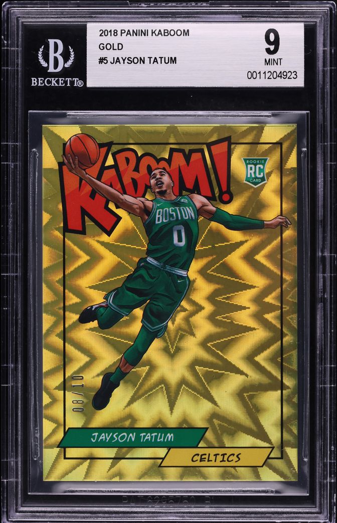 2018 Panini Kaboom! Gold Jayson Tatum ROOKIE /10 #K-JT BGS 9 MINT