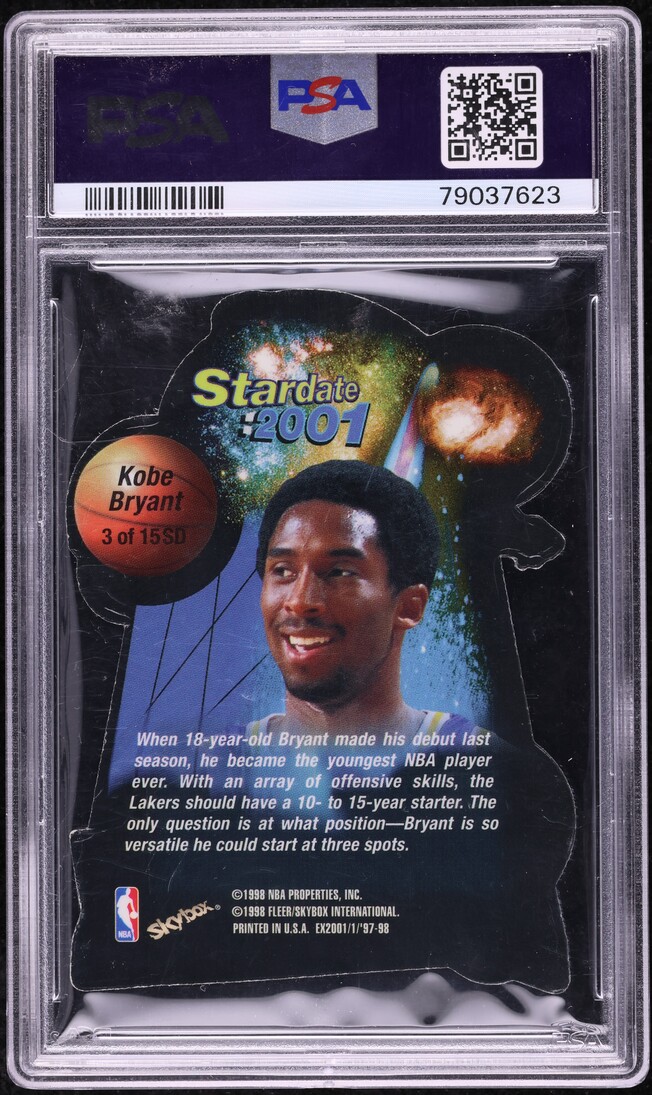 1997 Skybox E-X2001 Star Date '01 Die-Cut Kobe Bryant #3 PSA 8 NM-MT