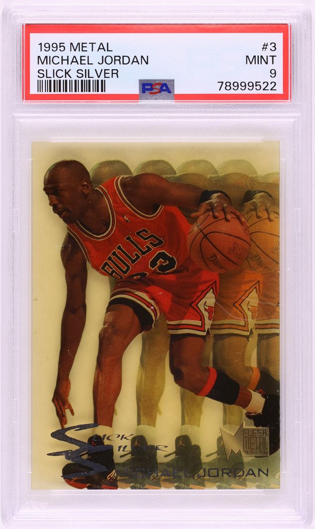 1995 Metal Slick Silver Michael Jordan #3 PSA 9 MINT