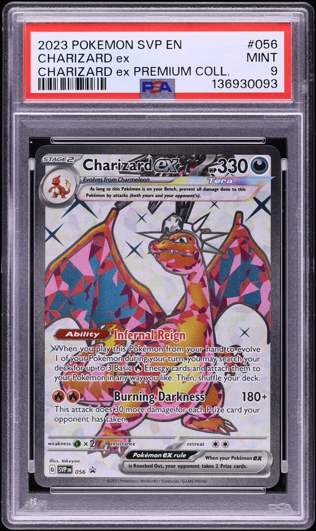 2023 Pokemon Scarlet & Violet Promo Premium Collection Full Art Charizard Ex #56 PSA 9 MINT