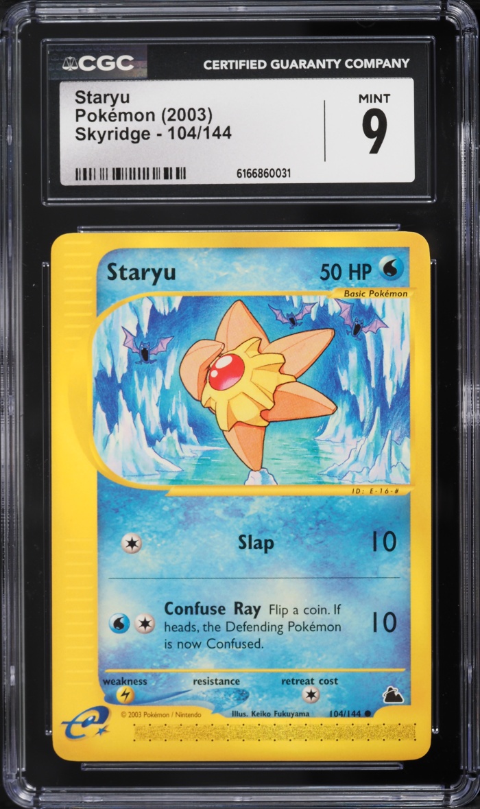2003 Pokemon Skyridge Staryu #104 CGC 9 MINT