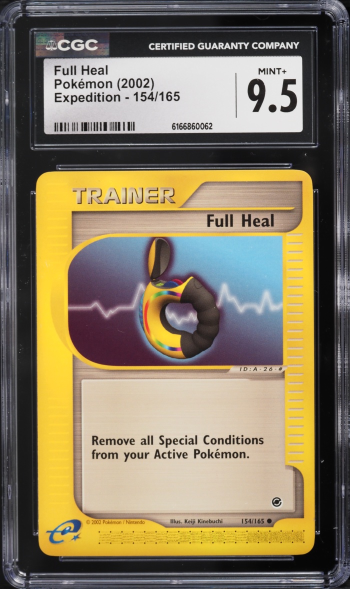 2002 Pokemon Expedition Full Heal #154 CGC 9.5 MINT+