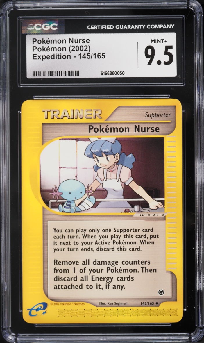 2002 Pokemon Expedition Base Set Pokemon Nurse #145 CGC 9.5 MINT+
