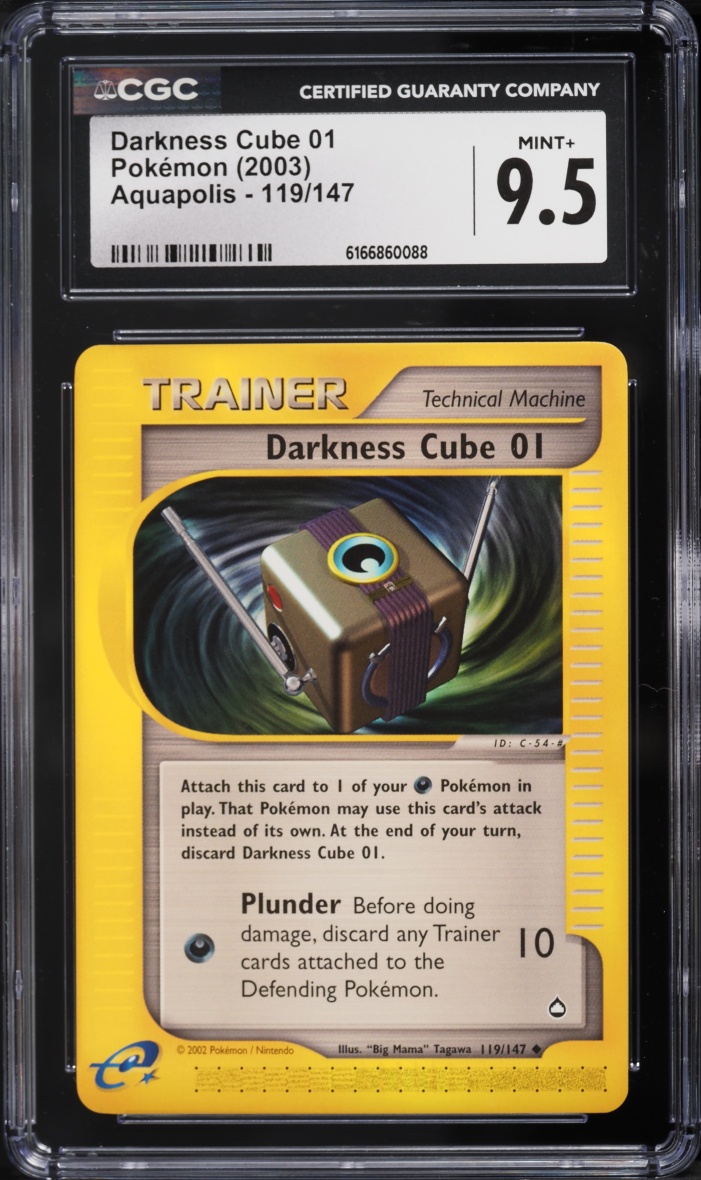 2003 Pokemon Aquapolis Darkness Cube 01 #119 CGC 9.5 MINT+