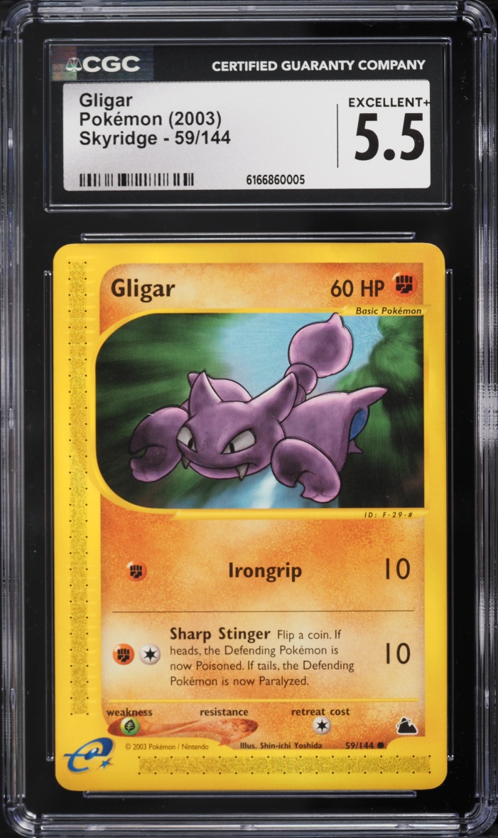 2003 Pokemon Skyridge Gligar #59 CGC 5.5 EX+