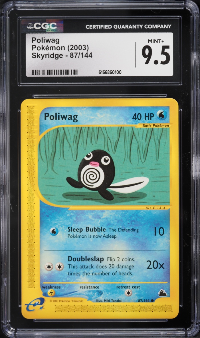 2003 Pokemon Skyridge Poliwag #87 CGC 9.5 MINT+