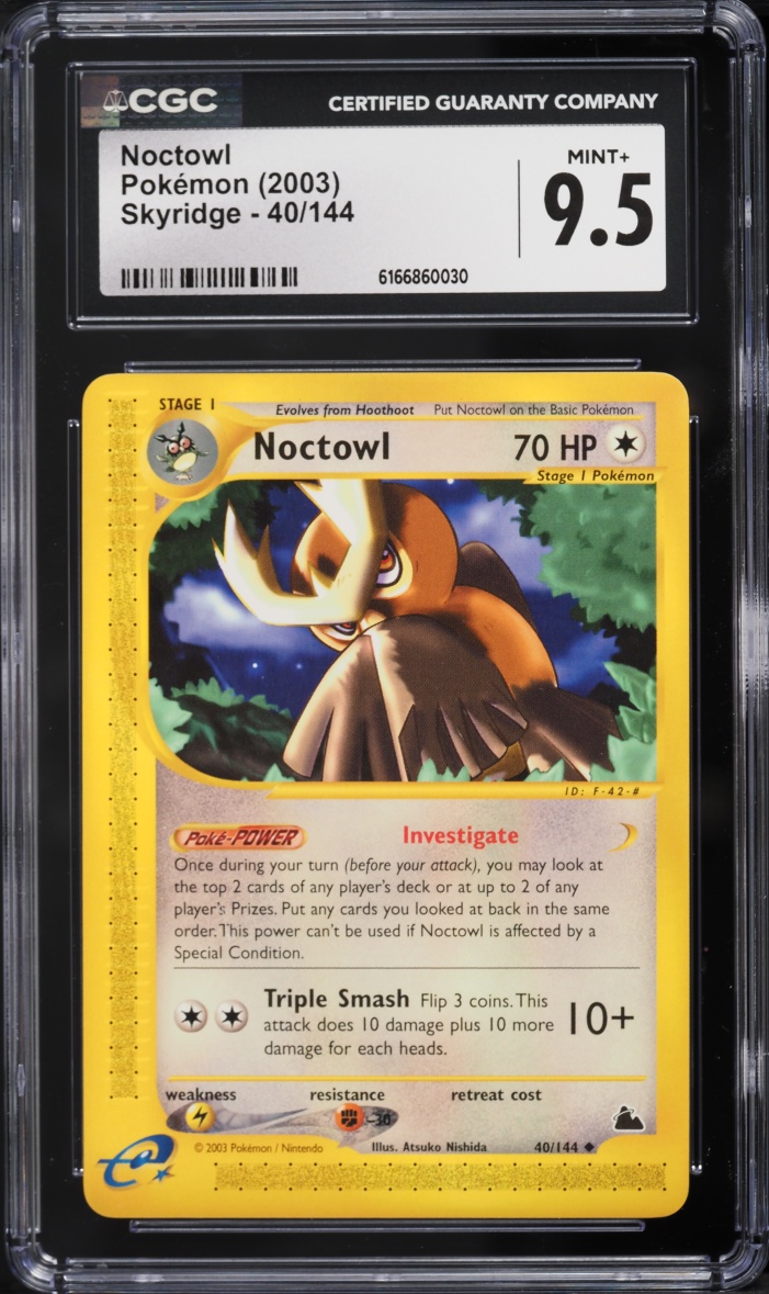 2003 Pokemon Skyridge Noctowl #40 CGC 9.5 MINT+