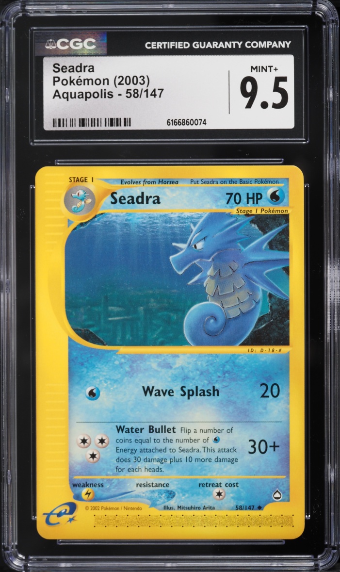 2003 Pokemon Aquapolis Seadra #58 CGC 9.5 MINT+