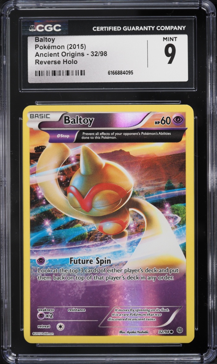 2015 Pokemon XY Ancient Origins Reverse Holo Baltoy #32 CGC 9 MINT
