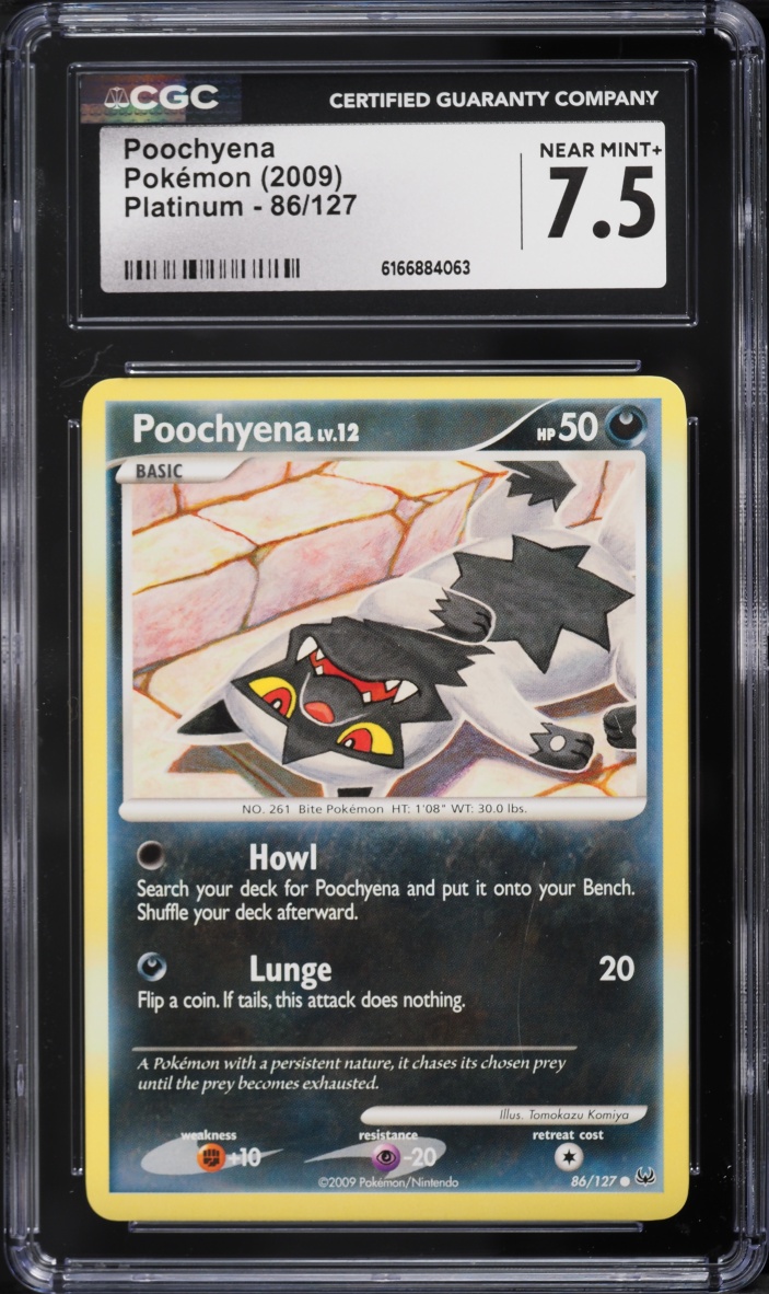 2009 Pokemon Platinum Poochyena #86 CGC 7.5 NRMT+