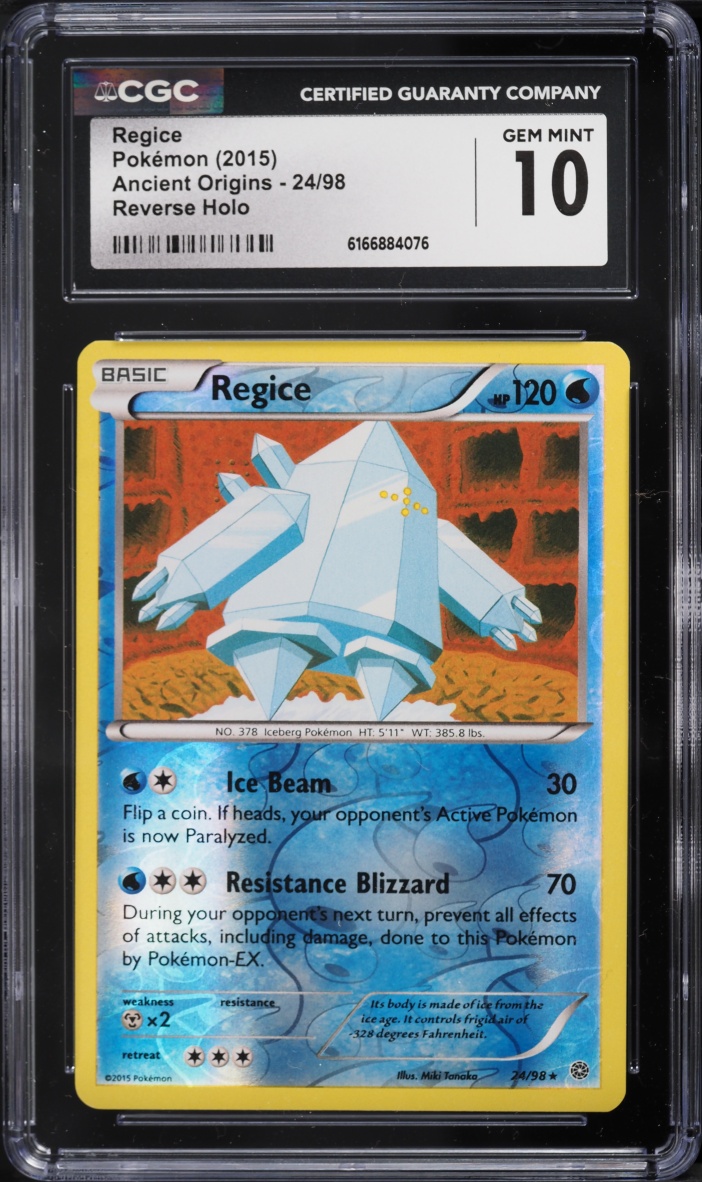 2015 Pokemon XY Ancient Origins Reverse Holo Regice #24 CGC 10 GEM MINT