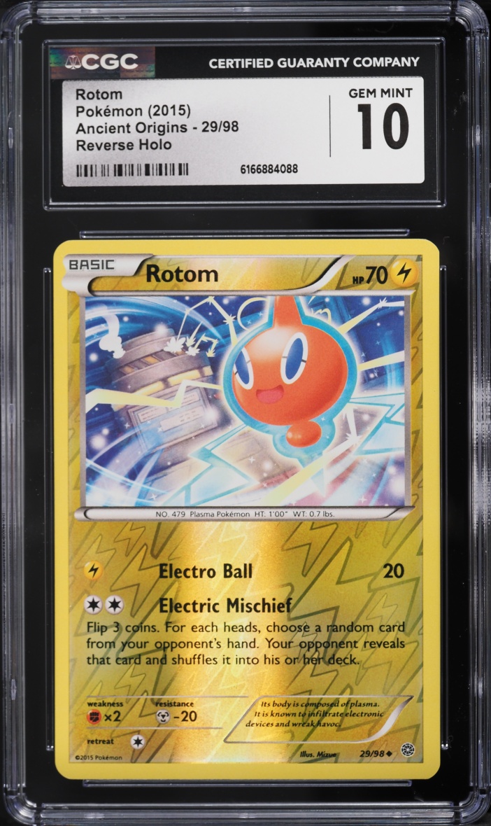 2015 Pokemon XY Ancient Origins Reverse Holo Rotom #29 CGC 10 GEM MINT