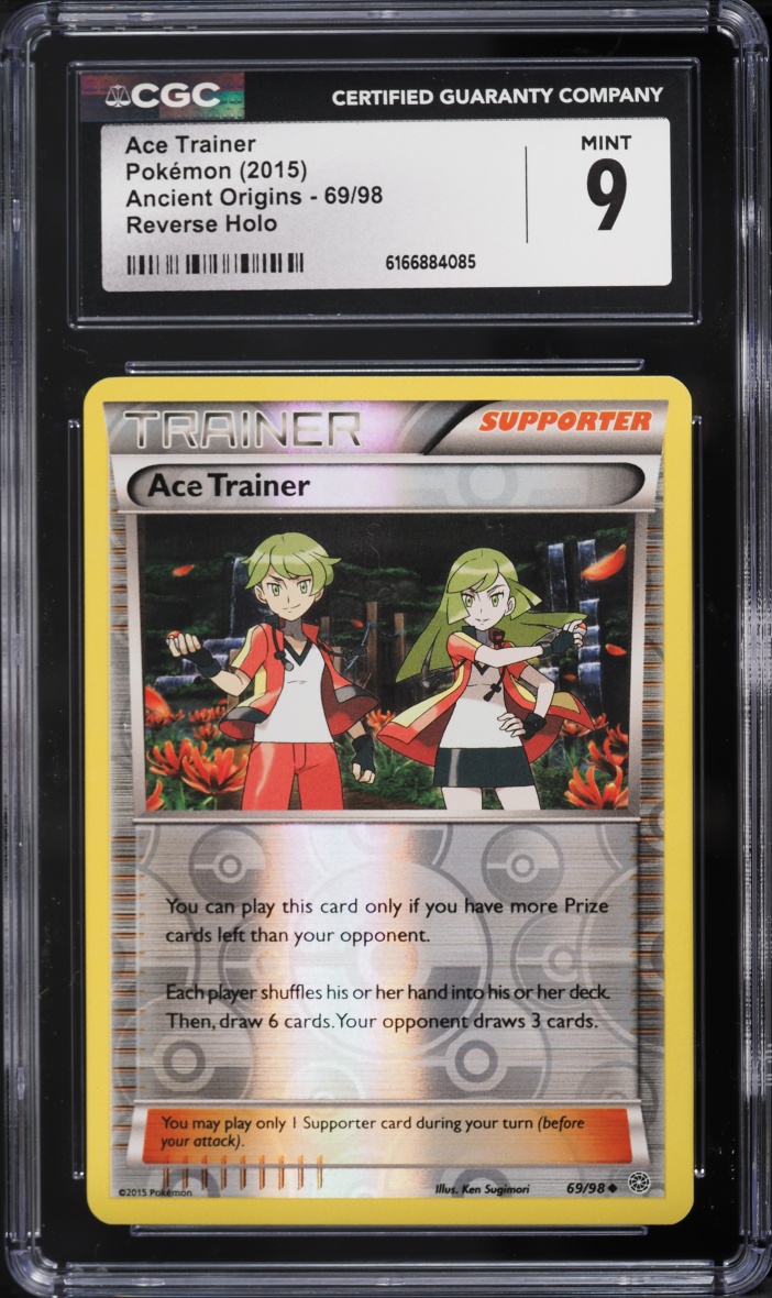 2015 Pokemon XY Ancient Origins Reverse Holo Ace Trainer #69 CGC 9 MINT