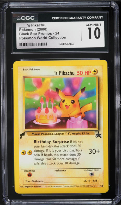 2021 Pokemon SWSH Promo Celebrations Classic Holo Birthday Pikachu