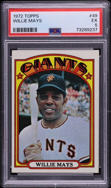 1972 Topps Willie Mays #49 PSA 5 EX