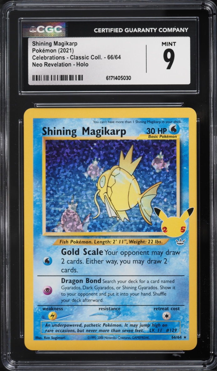 2021 Pokemon SWSH Celebrations Classic Coll. Neo Revelation Holo Shining Magikarp #66 CGC 9