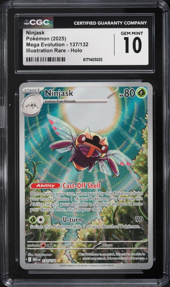 2025 Pokemon Mega Evolution IR Ninjask #137 CGC 10 GEM MINT