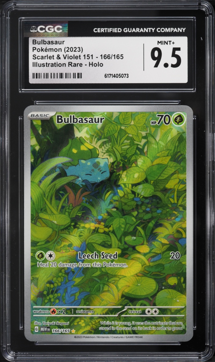 2023 Pokemon Scarlet & Violet 151 IR Bulbasaur #166 CGC 9.5 MINT+