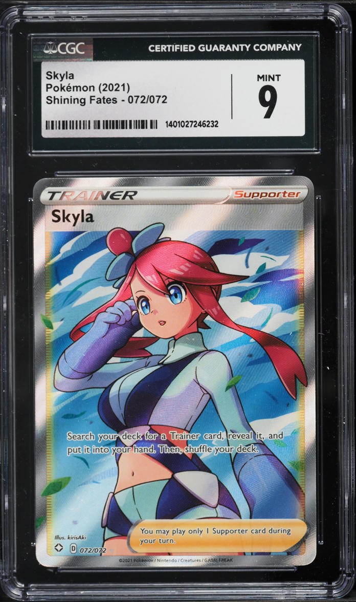 2021 Pokemon Sword & Shield Shining Fates Full Art Skyla #72 CGC 9 MINT