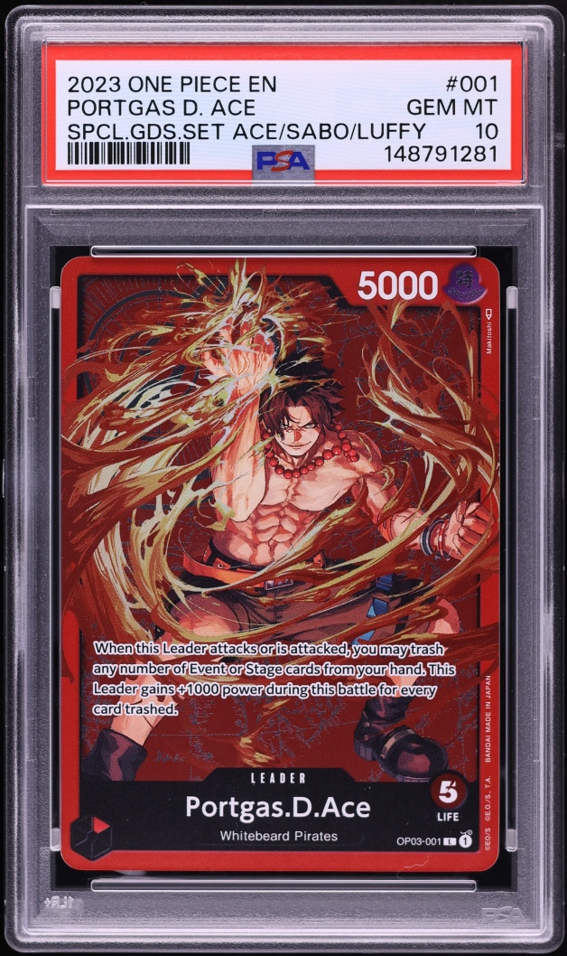 2023 One Piece Promo Special Goods Set Leader Portgas D. Ace #OP03-001 PSA 10 GEM MINT