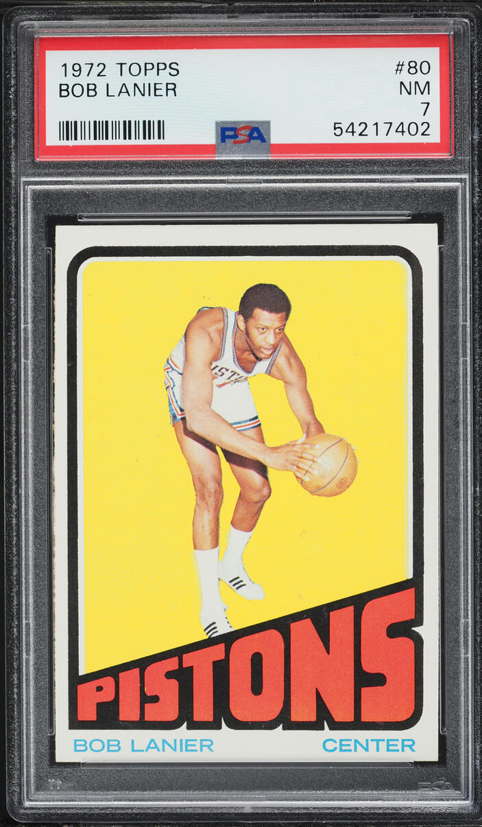 1972 Topps Basketball Bob Lanier #80 PSA 7 NRMT