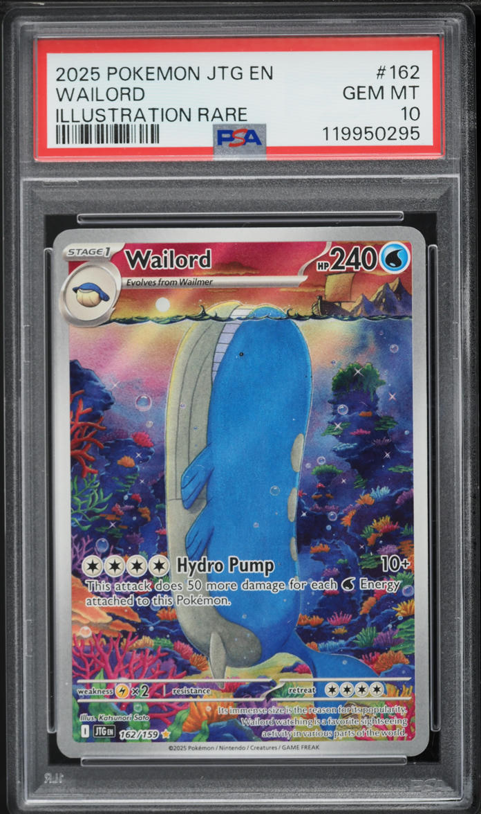 2025 Pokemon Scarlet & Violet Journey Together IR Wailord #162 PSA 10 GEM MINT