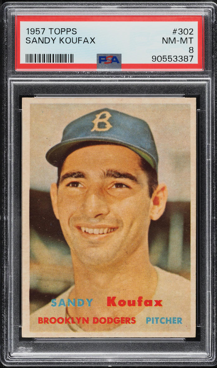 1957 Topps Sandy Koufax #302 PSA 8 NM-MT