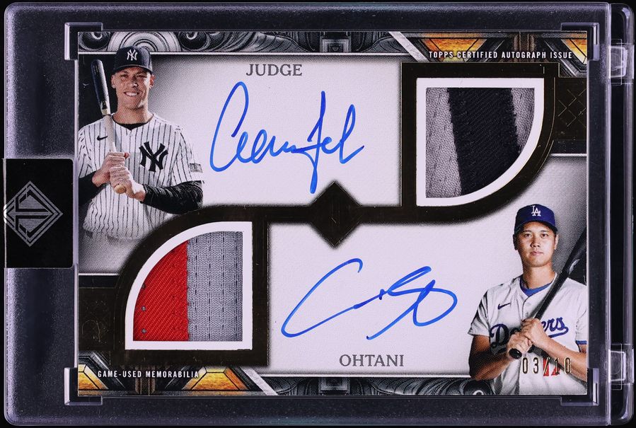 2025 Topps Transcendent Collection Dual Aaron Judge Shohei Ohtani PATCH AUTO /10 #DPA-JO