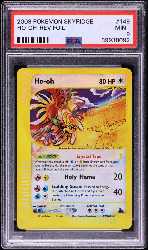 2003 Pokemon Skyridge Reverse Holo Crystal Ho-Oh #149 PSA 9 MINT