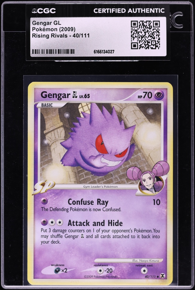 2009 Pokemon Platinum Rising Rivals Gengar GL #40 CGC AUTH