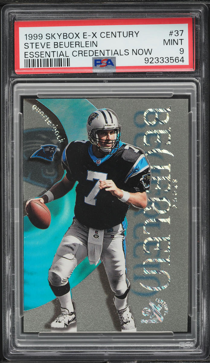 1999 Skybox E-X Century Essential Credentials Now Steve Beuerlein /37 #37 PSA 9