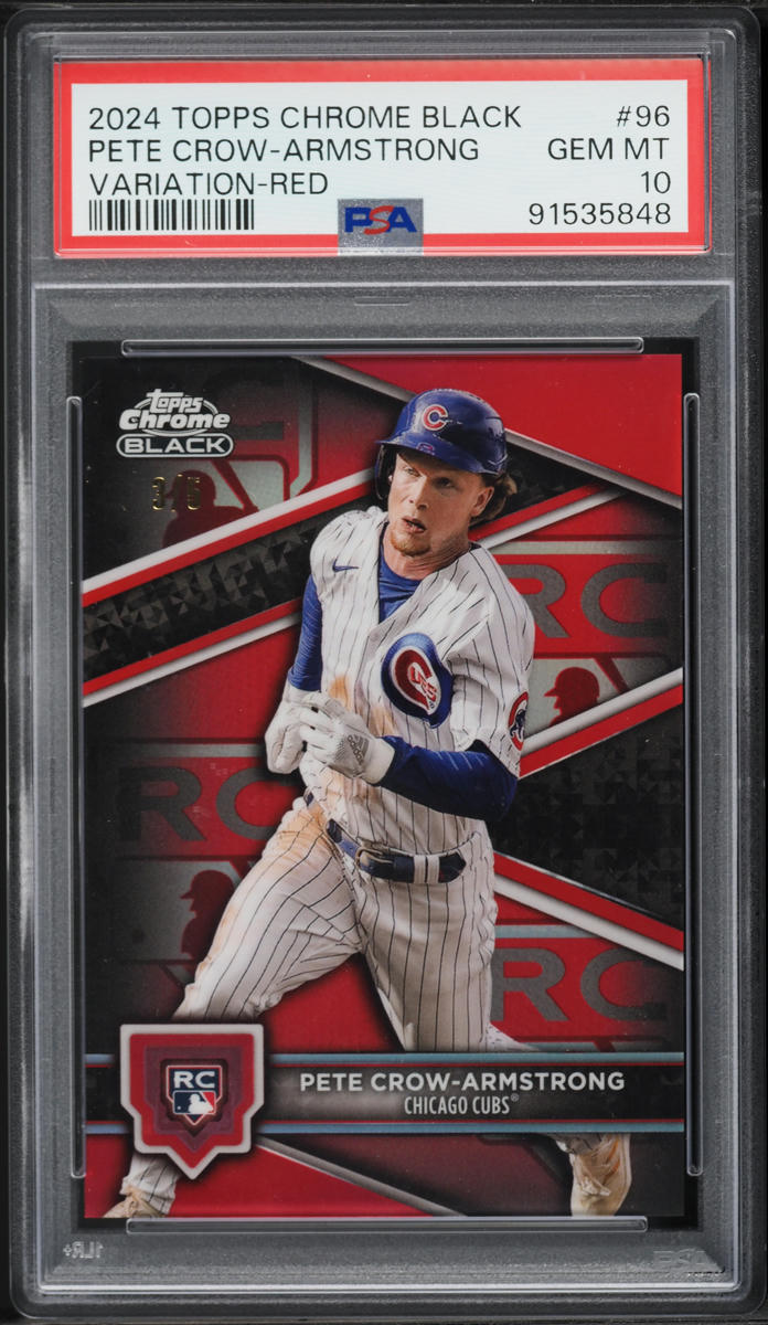 2024 Topps Chrome Black Variation Red Pete Crow-Armstrong ROOKIE /5 #96 ...