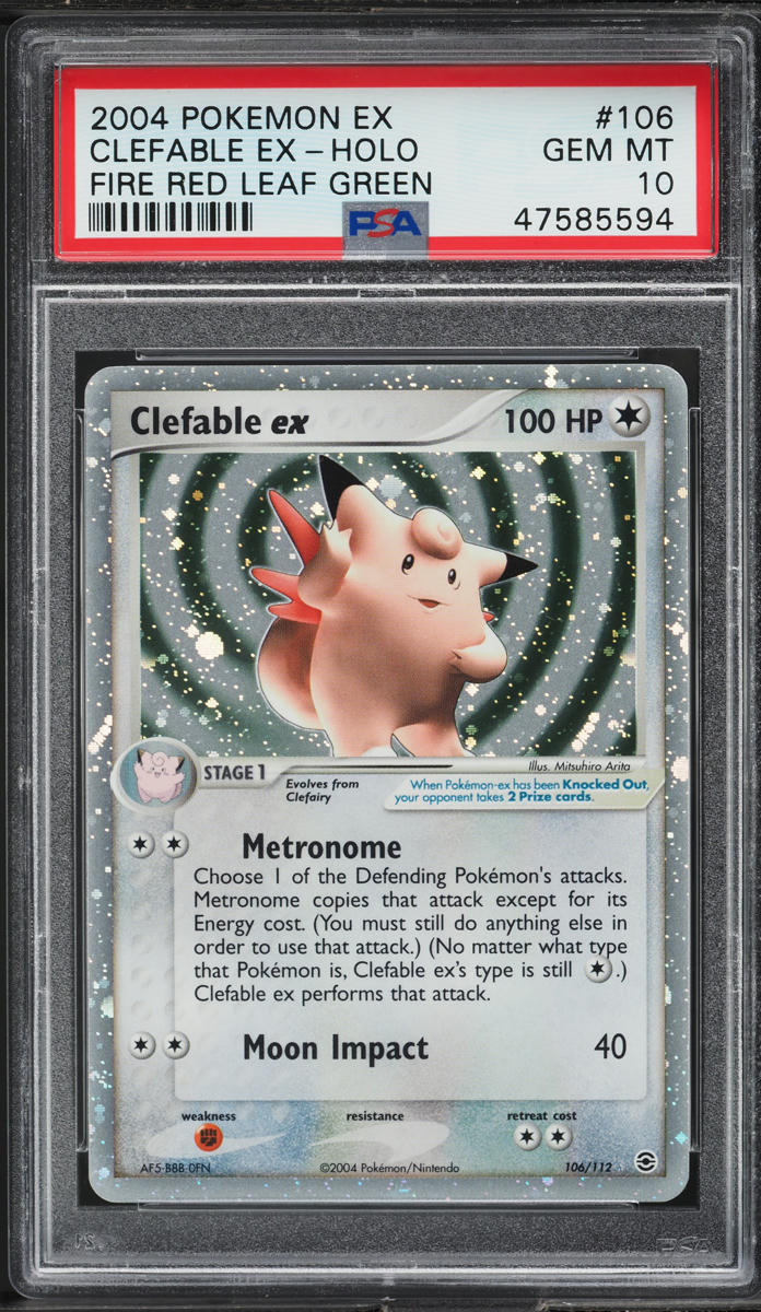 2004 Pokemon EX Fire Red & Leaf Green Holo Clefable ex #106 PSA 10 GEM MINT