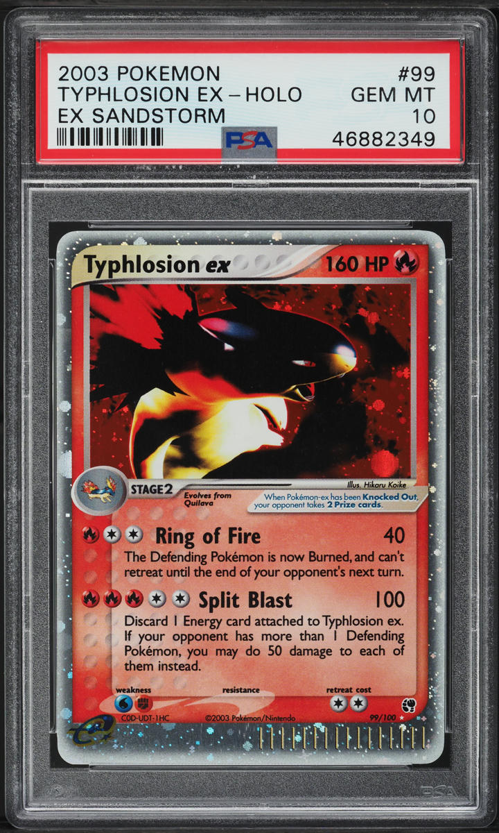 2003 Pokemon EX Sandstorm Holo Typhlosion ex #99 PSA 10 GEM MINT