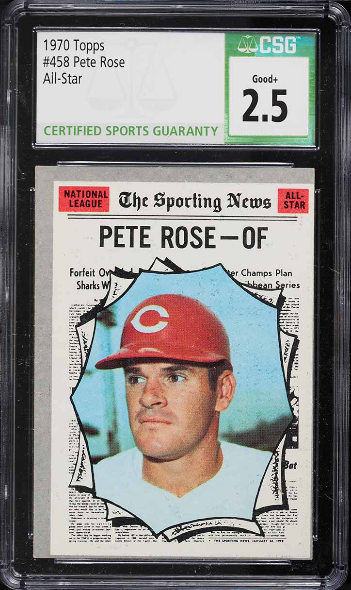 1970 Topps Pete Rose ALL-STAR #458 CSG 2.5 GD+