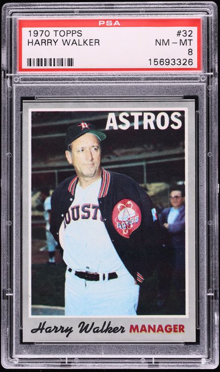 1970 Topps Harry Walker #32 PSA 8 NM-MT