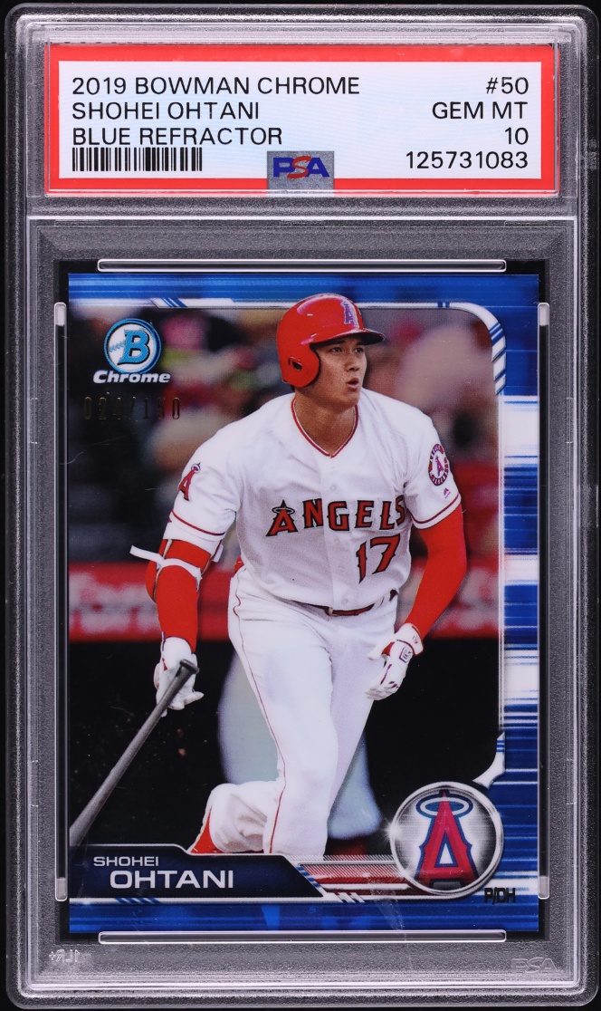 2019 Bowman Chrome Blue Refractor Shohei Ohtani /150 #50 PSA 10 GEM MINT