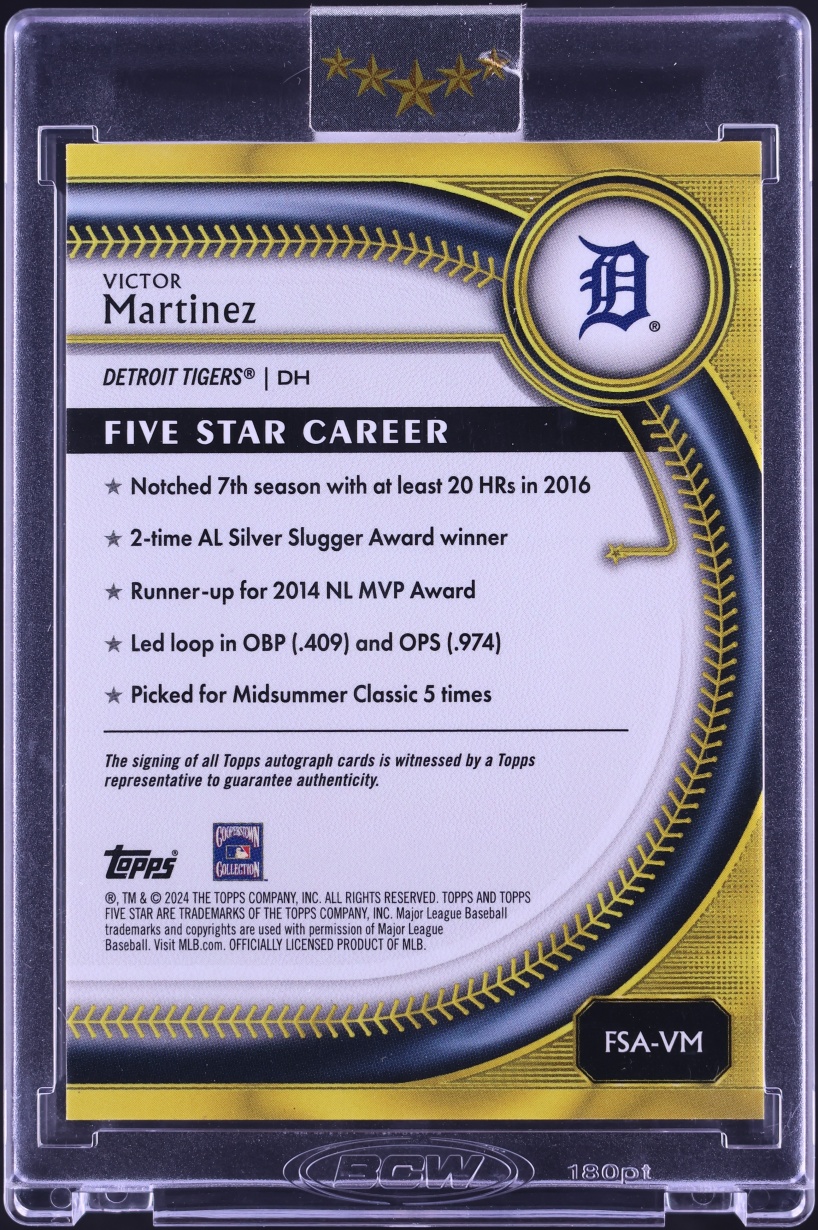 2025 Topps Five Star Purple Victor Martinez AUTO /50 #FSA-VM