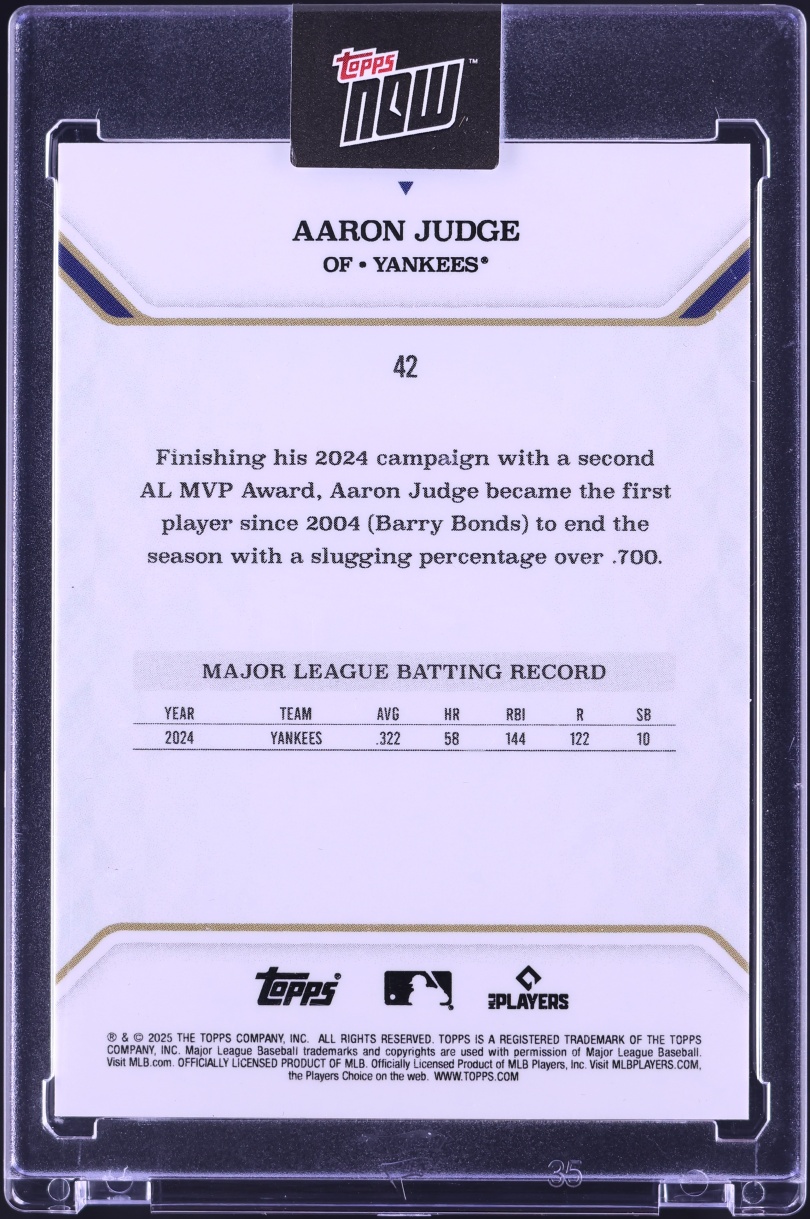 2025 Topps MLB MVP Collection Aaron Judge /99 #42