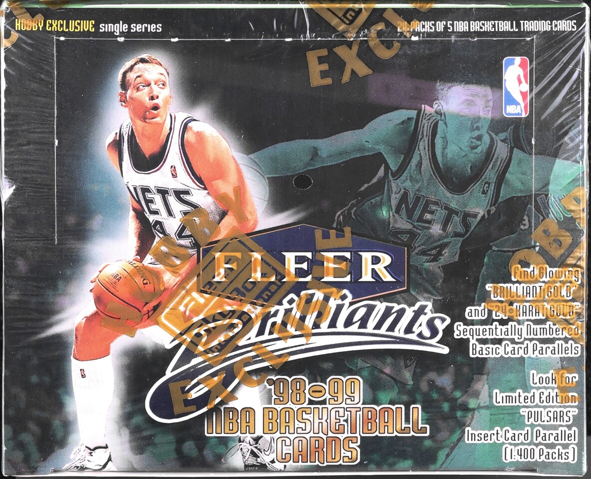1998 Fleer Brilliants Basketball Sealed Hobby Box, 24ct Packs, 24kt Gold? - Photo 1