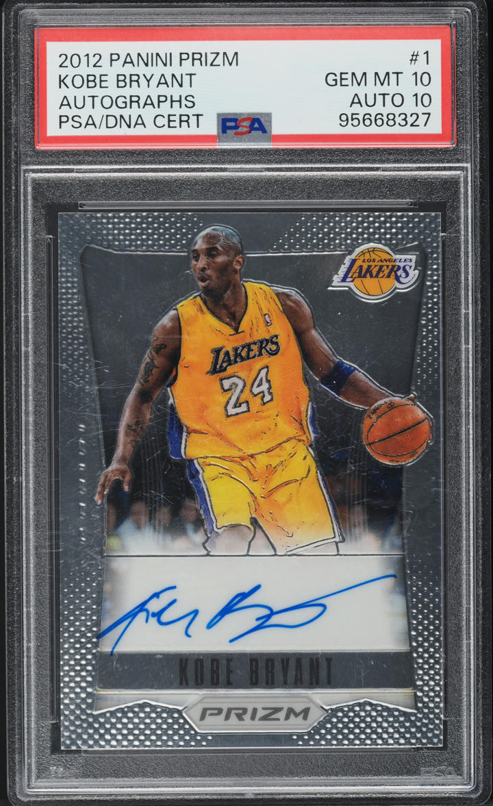 2012 Panini Prizm Kobe Bryant AUTO DNA 10 #1 PSA 10 GEM MINT