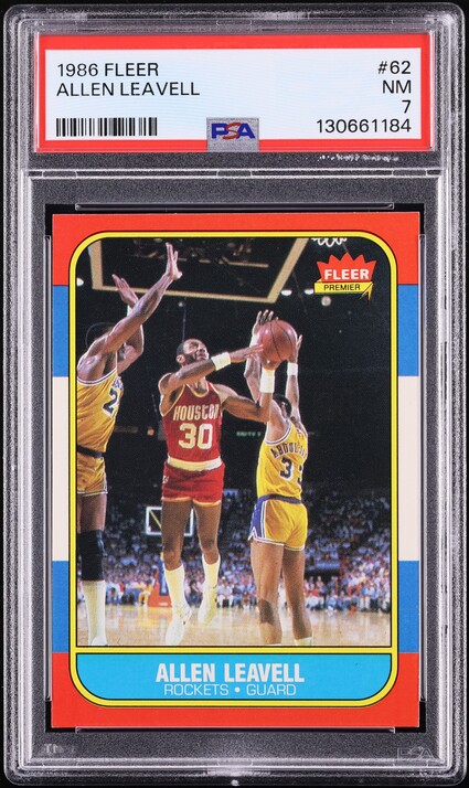 1986 Fleer Basketball Allen Leavell #62 PSA 7 NRMT