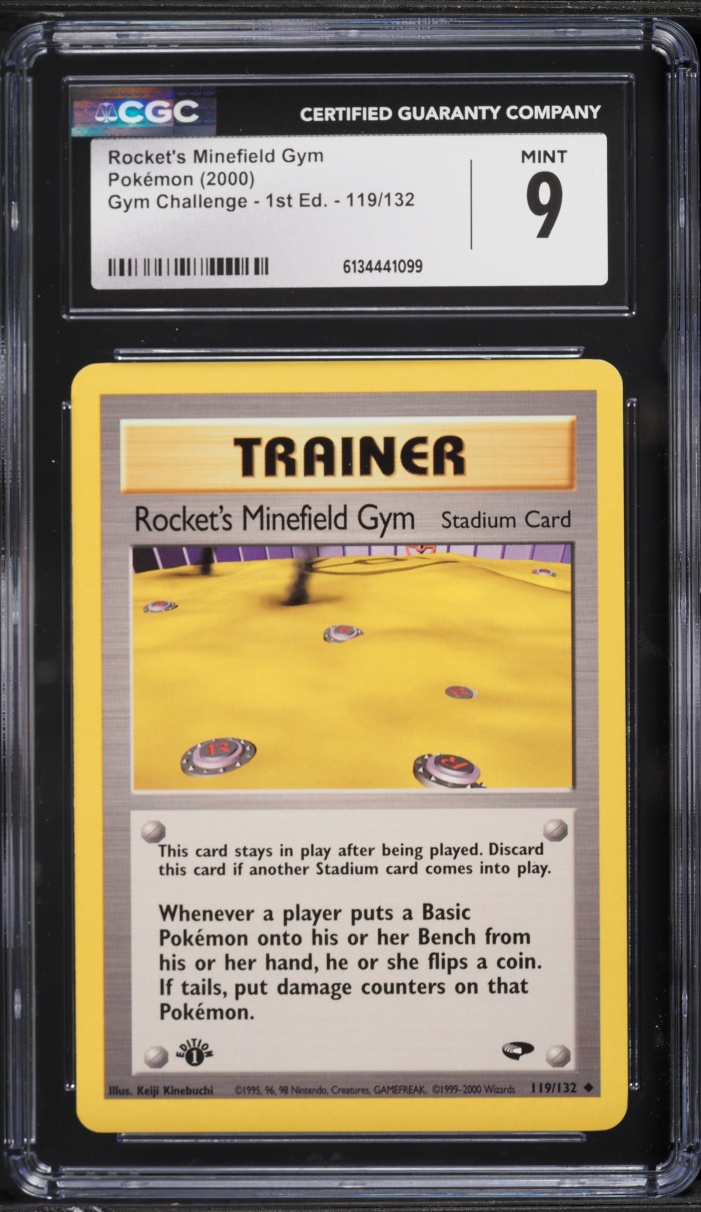 2000 Pokemon Gym Challenge 1st Edition Rocket's Minefield Gym #119 CGC 9 MINT
