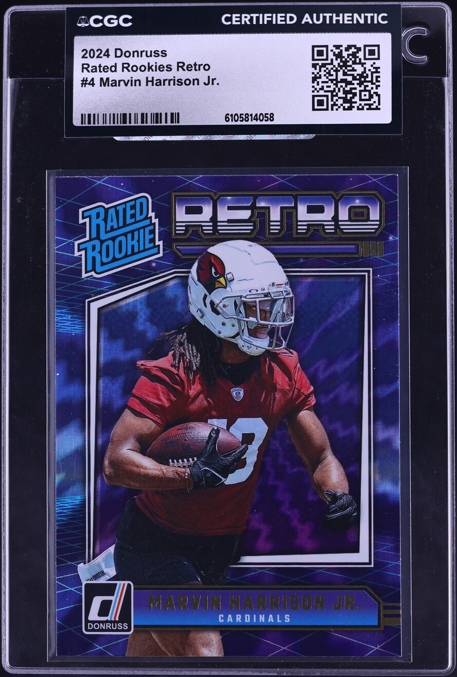 2024 Donruss Retro Marvin Harrison Jr. ROOKIE #4 CGC AUTH
