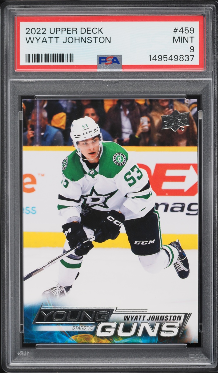 2022 Upper Deck Young Guns Wyatt Johnston ROOKIE #459 PSA 9 MINT