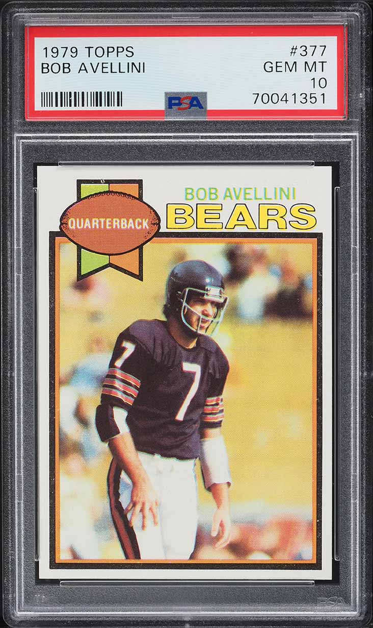 1979 Topps Football Bob Avellini #377 PSA 10 GEM MINT
